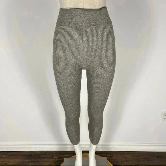 🌟OKAKIE  ribbed cropped leggings L - Picture 1 of 11